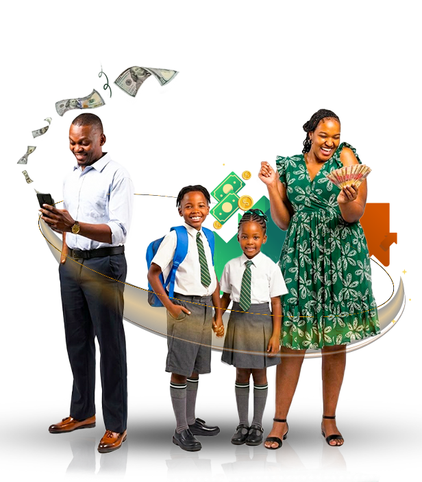Money transfer illustration